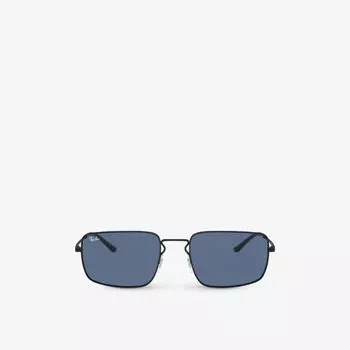 Солнцезащитные очки rb3669 в металлической прямоугольной оправе Ray-Ban, черный