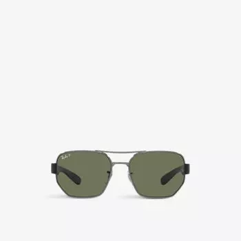 Солнцезащитные очки RB3672 с металлическим логотипом Ray-Ban, серый