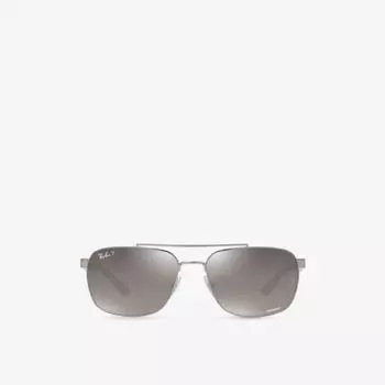 Солнцезащитные очки RB3701 в металлической прямоугольной оправе Ray-Ban, серый