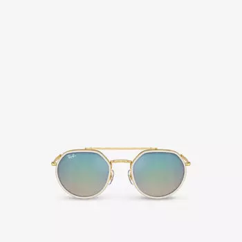 Солнцезащитные очки RB3765 в металлической круглой оправе Ray-Ban, желтый