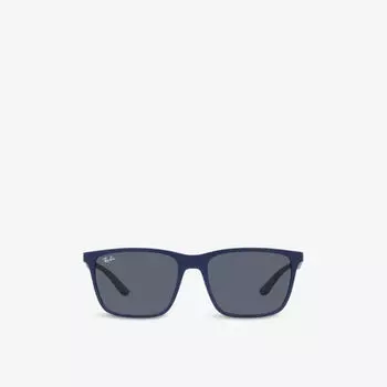 Солнцезащитные очки RB4385 в прямоугольной оправе из ацетата ацетата Ray-Ban, синий