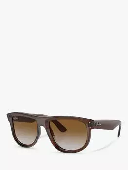 Солнцезащитные очки rbr0501s unisex boyfriend с обратной квадратной оправой Ray-Ban, цвет Transparent Brown/Brown