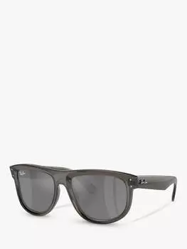 Солнцезащитные очки rbr0501s unisex boyfriend с обратной квадратной оправой Ray-Ban, цвет Transparent Grey/Grey