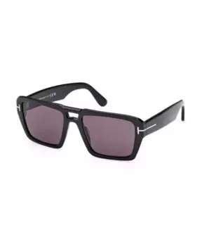 Солнцезащитные очки Redford блестящие квадратные Tom Ford, черный