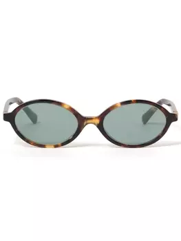Солнцезащитные очки Regard в овальной оправе Miu Miu Eyewear, коричневый