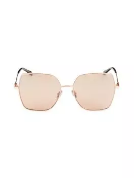Солнцезащитные очки Reyes 59MM с геометрическим узором Jimmy Choo, золото
