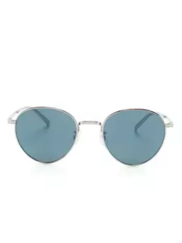 Солнцезащитные очки Rhydian в овальной оправе Oliver Peoples, серебяный