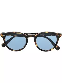 Солнцезащитные очки Romare в круглой оправе Oliver Peoples, коричневый