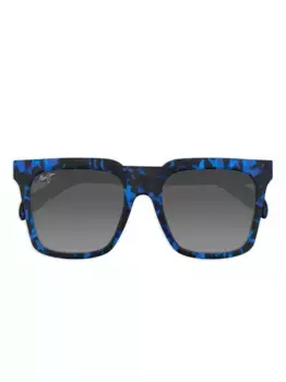 Солнцезащитные очки Rooftops в оправе черепаховой расцветки Maui Jim, синий