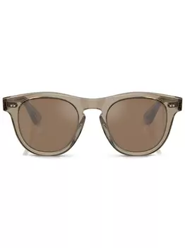 Солнцезащитные очки Rorke в круглой оправе Oliver Peoples, зеленый