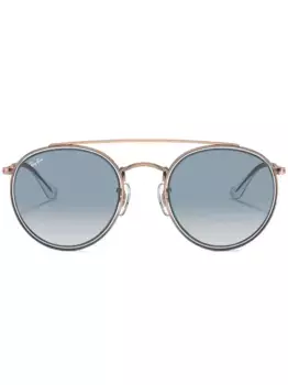 Солнцезащитные очки Round Double Bridge Ray-Ban, золотой
