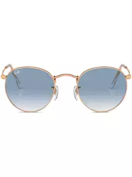 Солнцезащитные очки Round в круглой оправе Ray-Ban, золотой