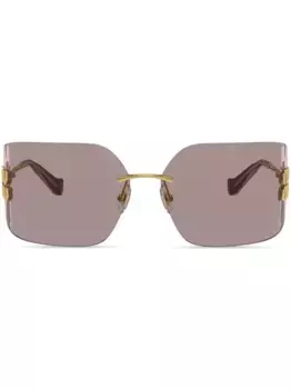 Солнцезащитные очки Runway в безободковой оправе Miu Miu Eyewear, золотой
