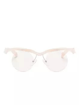 Солнцезащитные очки Runway в круглой оправе Prada Eyewear, розовый