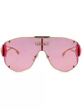 Солнцезащитные очки с бляшкой Медузы Versace Eyewear, золотой