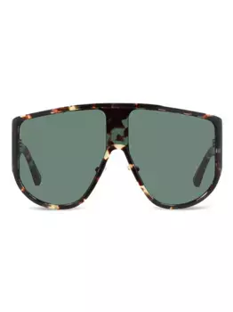 Солнцезащитные очки с черепаховым узором Linda Farrow, коричневый