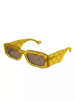 Солнцезащитные очки с двойной G-образной головкой Gucci Eyewear, желтый