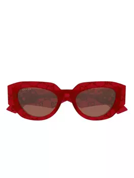 Солнцезащитные очки с двойной G-образной головкой Gucci Eyewear, красный