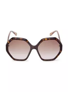 Солнцезащитные очки с геометрическим рисунком 58 мм Chlo