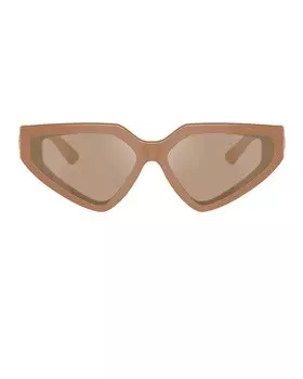 Солнцезащитные очки с геометрическим рисунком Dolce & Gabbana, цвет Full Camel