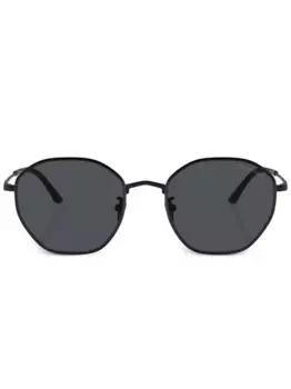 Солнцезащитные очки с геометрической оправой и тонированными линзами GIORGIO ARMANI, черный