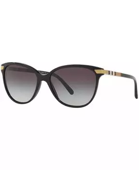 Солнцезащитные очки с градиентом, BE4216 Burberry, черный