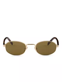 Солнцезащитные очки с гравировкой логотипа Prada Eyewear, золотой