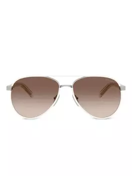 Солнцезащитные очки с гравировкой логотипа Prada Eyewear, белый