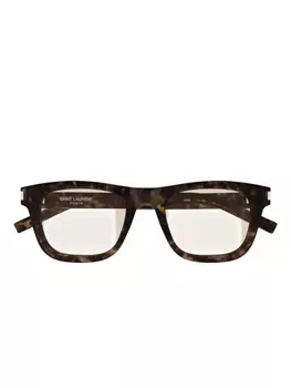 Солнцезащитные очки с гравировкой логотипа Saint Laurent Eyewear, коричневый