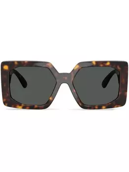 Солнцезащитные очки с гравировкой в виде медузы Versace Eyewear, коричневый