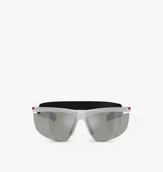 Солнцезащитные очки с инжектированной оправой Psa02S Prada Linea Rossa, серый