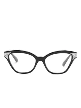 Солнцезащитные очки с кристаллами Swarovski, черный