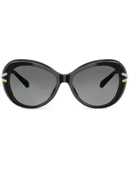 Солнцезащитные очки с кристаллами Swarovski, черный