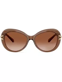 Солнцезащитные очки с кристаллами Swarovski, коричневый