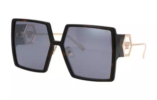 Солнцезащитные очки с квадратной оправой и логотипом Eyewear PHILIPP PLEIN, черный