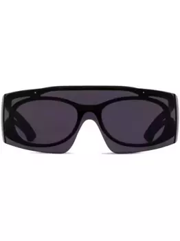 Солнцезащитные очки с логотипом Alexander McQueen Eyewear, черный