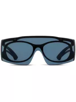 Солнцезащитные очки с логотипом Alexander McQueen Eyewear, черный