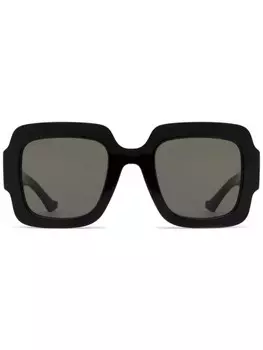 Солнцезащитные очки с логотипом Double G Gucci Eyewear, черный