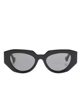 Солнцезащитные очки с логотипом Double G Gucci Eyewear, черный