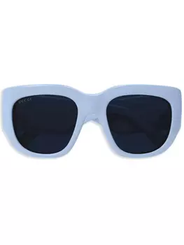 Солнцезащитные очки с логотипом Double G Gucci Eyewear, синий