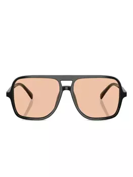 Солнцезащитные очки с логотипом Emporio Armani, черный