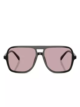 Солнцезащитные очки с логотипом Emporio Armani, черный