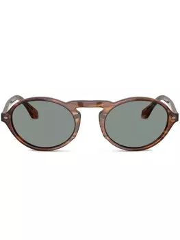 Солнцезащитные очки с логотипом Giorgio Armani, коричневый