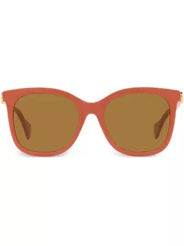 Солнцезащитные очки с логотипом Interlocking G Gucci Eyewear, розовый