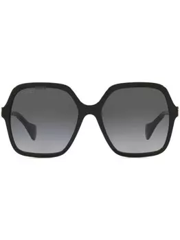 Солнцезащитные очки с логотипом Interlocking G Gucci Eyewear, черный