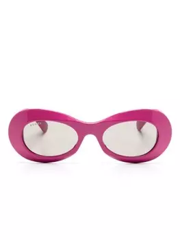 Солнцезащитные очки с логотипом Interlocking G Gucci Eyewear, розовый
