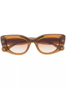 Солнцезащитные очки с логотипом Lanvin, коричневый