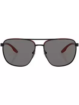 Солнцезащитные очки с логотипом Prada Linea Rossa, черный