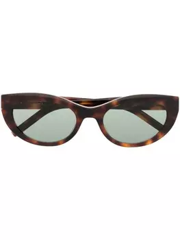 Солнцезащитные очки с логотипом Saint Laurent Eyewear, коричневый