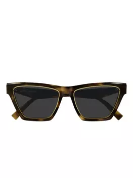 Солнцезащитные очки с логотипом Saint Laurent Eyewear, коричневый